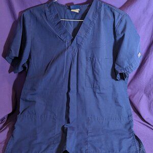 Cherokee three pocket blue scrub top